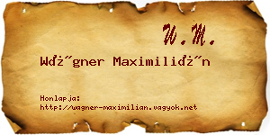 Wágner Maximilián névjegykártya